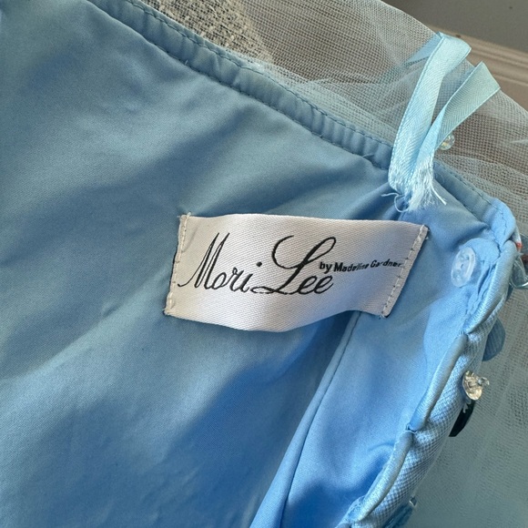 Mori Lee dress prom party wedding blue size 12 princess god mother halloween. - Picture 11 of 16